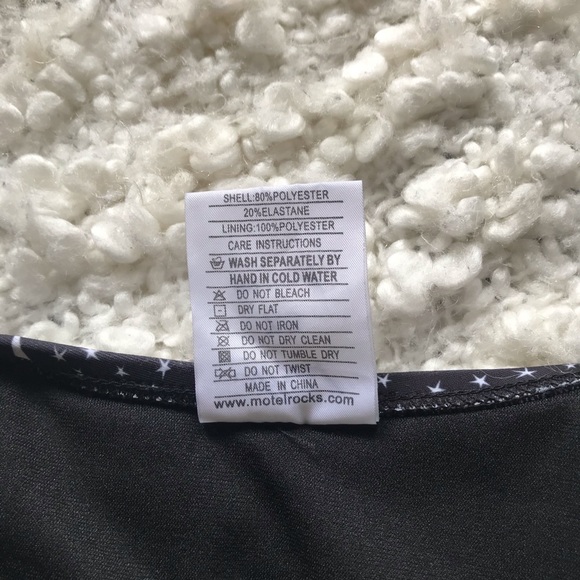 ASOS Motel Starbright Swimsuit - Black-cher / XS - Picture 6 of 7